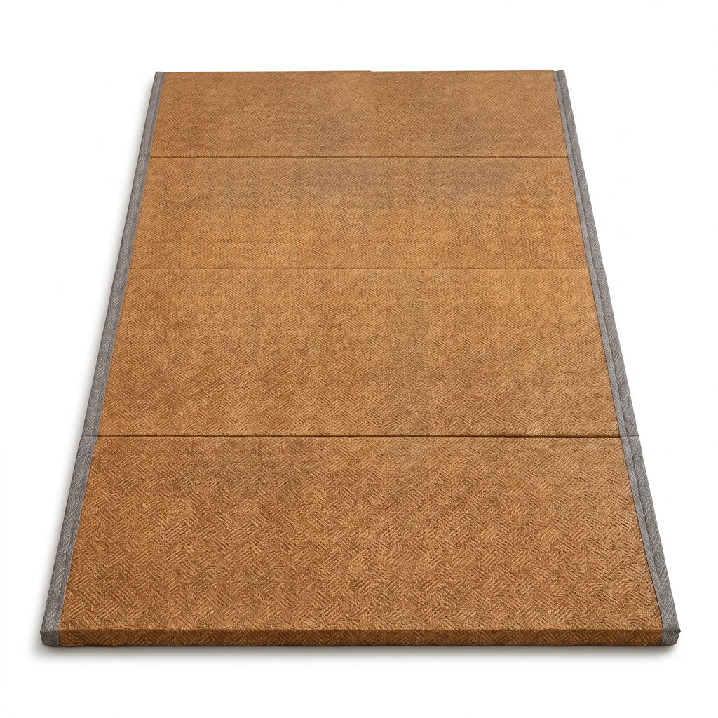 Tatami coco déplié, bordure grise