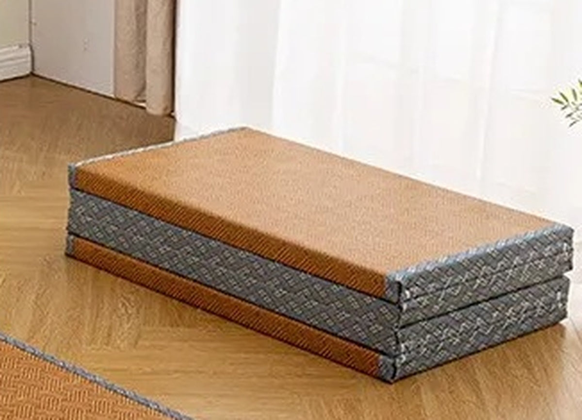 Tatami pliable rotin et coco plié en table basse